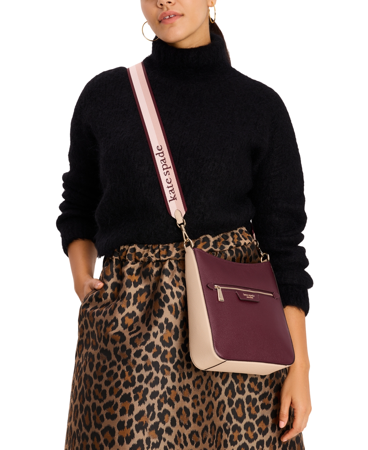 Kate Spade New York Women's Hudson Colorblocked Pebbled Crossbody Bag