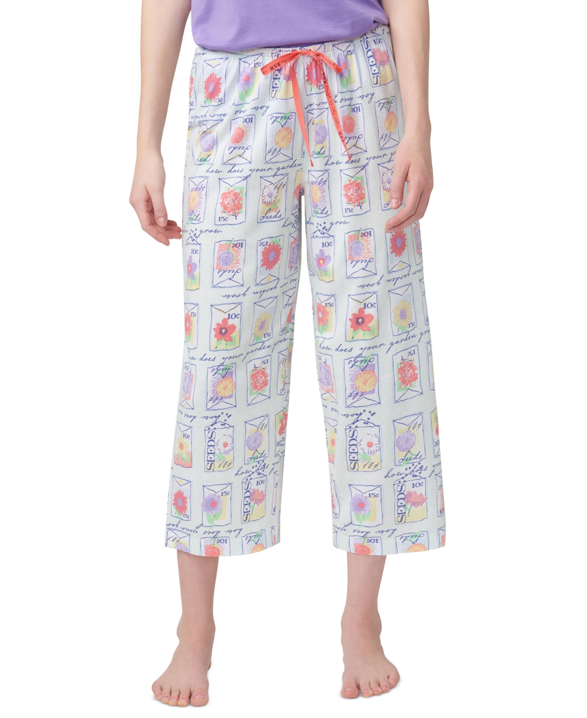 Women's Garden Seeds Capri Pajama Pants - Bright White