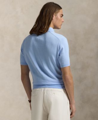 Men's Cotton Polo-Collar Sweater