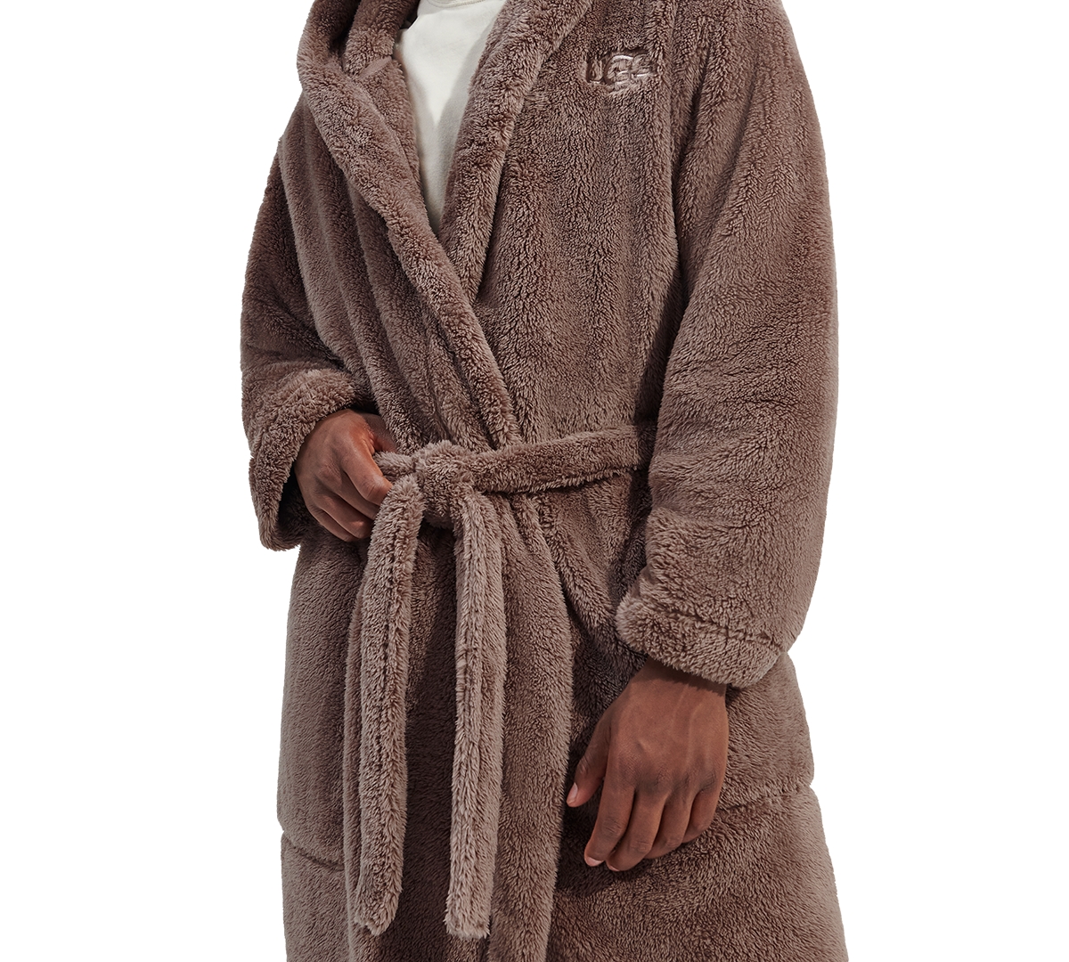Ugg Men's Fleece Hooded Robe In Allspice