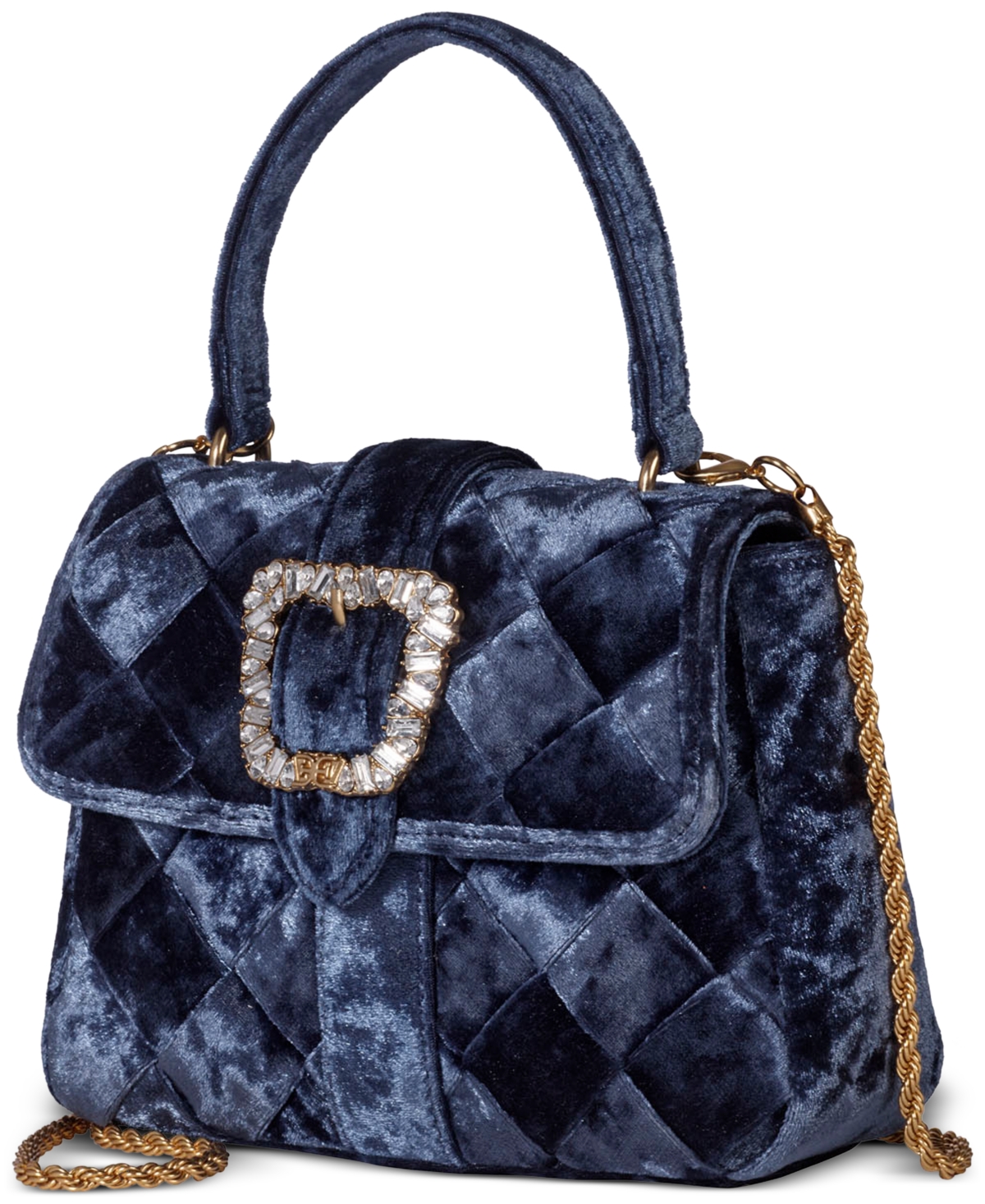 SAM EDELMAN BRIT TOP HANDLE SMALL VELVET CROSSBODY 