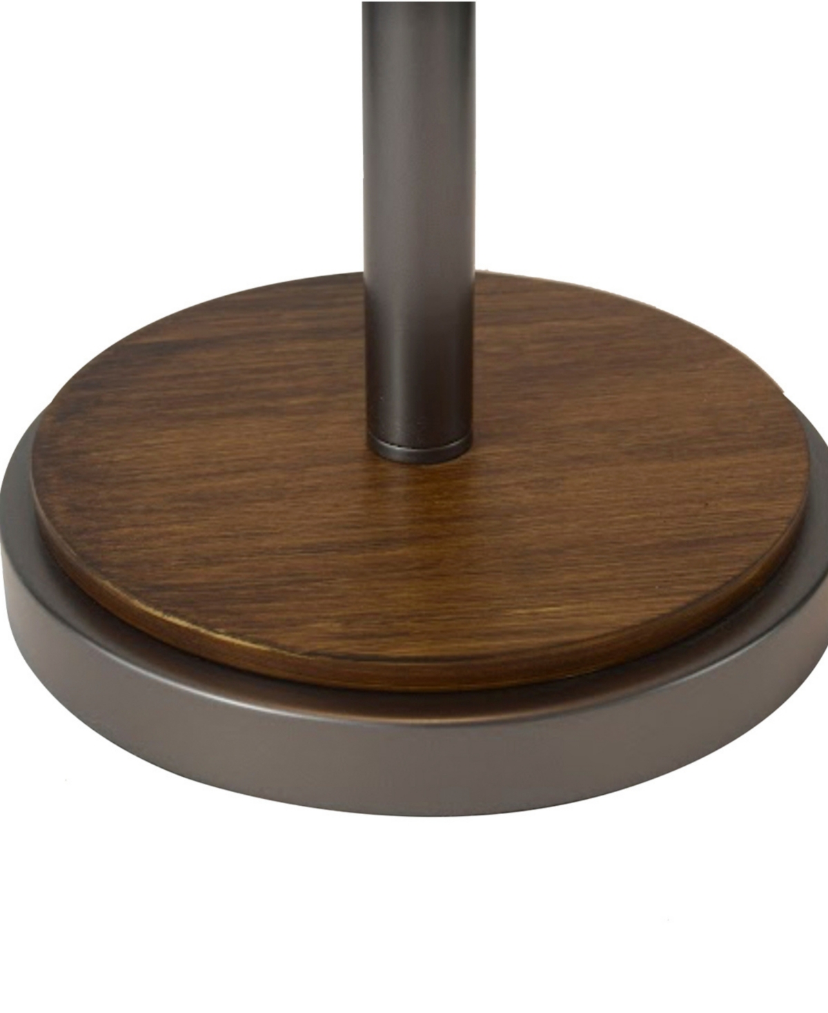 Nova Of California Layers Natural Mica Table Lamp With Dual Pull Chair Switch In Charcoal Grey Wood Gunmetal