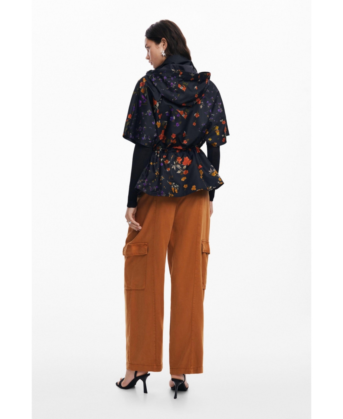 Desigual Women's Petal zipper poncho
