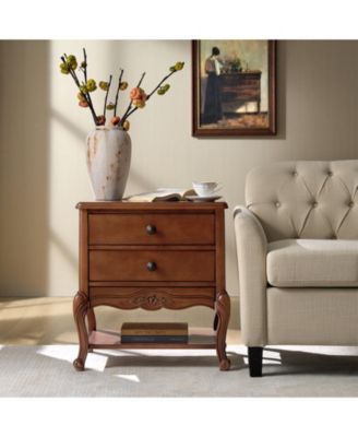 Penny Traditional Nightstand with Solid Wood Legs