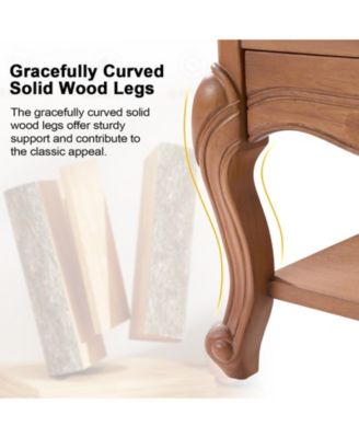Penny Traditional End Table with Solid Wood Legs