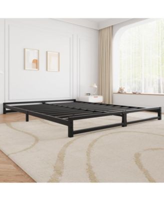  6 Inch Queen Size , Metal Platform Bed Frame with Steel Slats Support, Mattress Foundation, Easy Assembly, No Box Spring Needed
