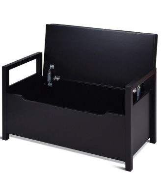 34.5 ×15.5 ×19.5 Inch Shoe Storage Bench with Cushion Seat for Entryway