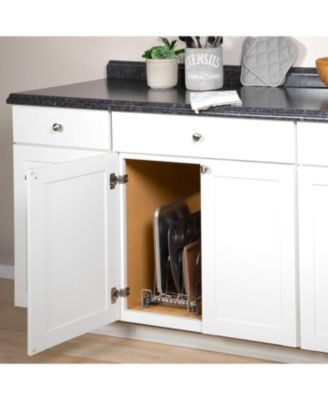  8.5 x 21 In Bakeware Pull Out Organizer for Cookie Sheet, Cutting Board, Bakeware, and Tray