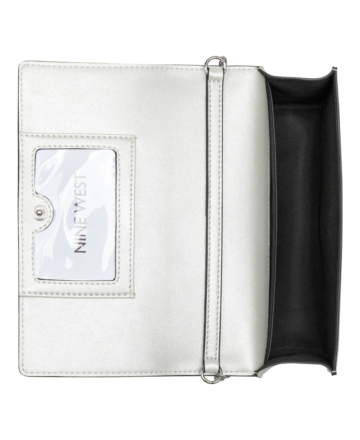 Nine West Omyra Phone Chain Crossbody Bag In Silver