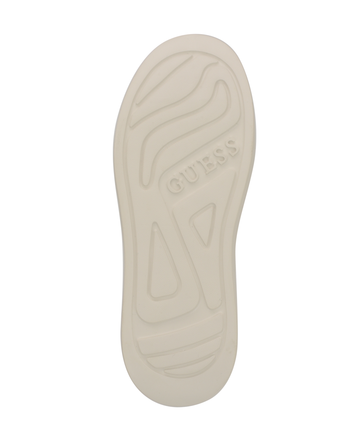 Guess Women's Elbina Contrast Heel Lace-up Sneakers In White,medium Brown Logo