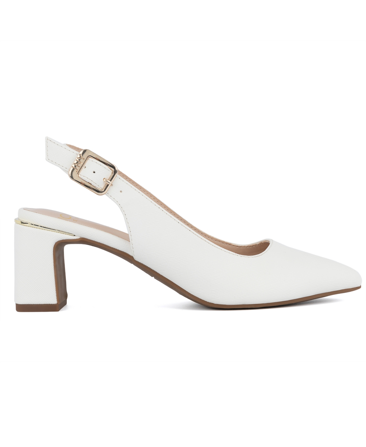 Jones New York Women's Cendra Block Heel Slingback Pumps In White