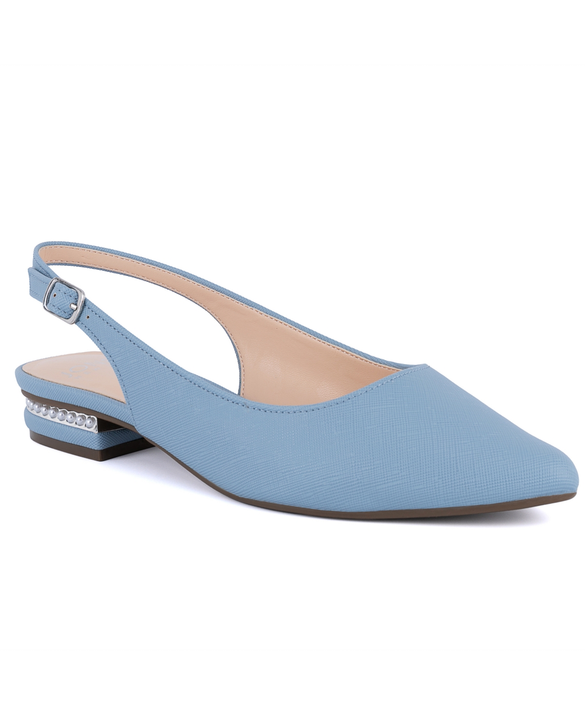 Jones New York Women's Quilsa Pointed Toe Slingback Flats In Light Blue