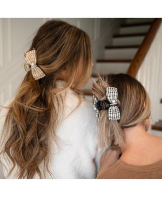 Large Clip - Black Checkered Pearl