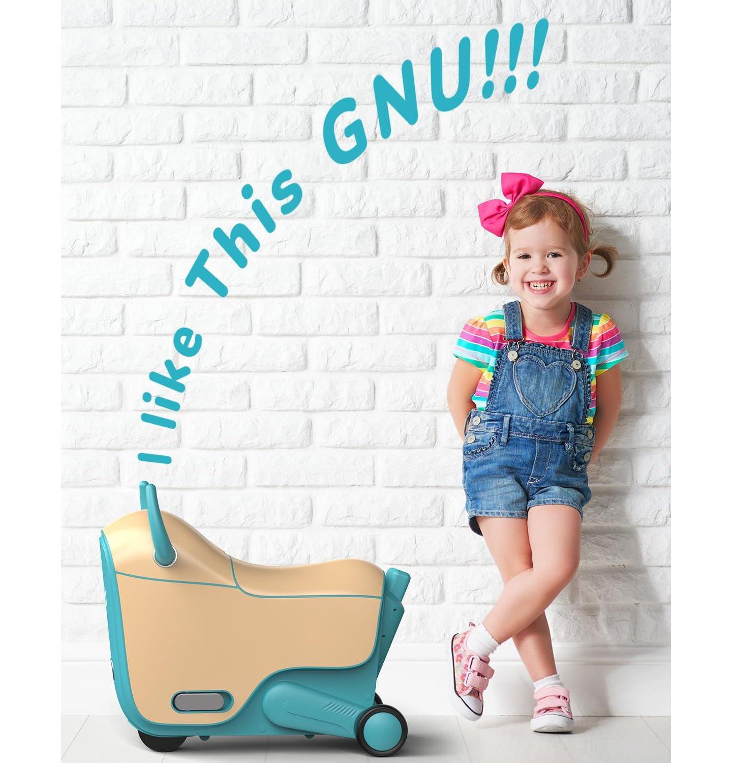 Детская игрушка Gyroor GNU 40W Electric Trolley Suitcase Inspired Electric Ride-On Luggage for Kids, A Fun & Practical Travel Buddy Ages 3-6-up to 5 Miles 5MPH, цвет: Синий — фото 2
