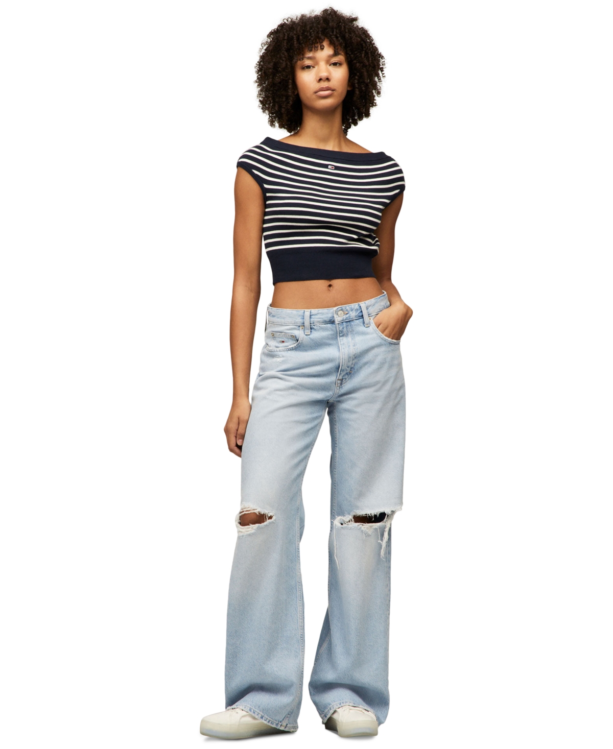 Women's Mia Mid-Rise Relaxed Straight Jeans - Denim Light