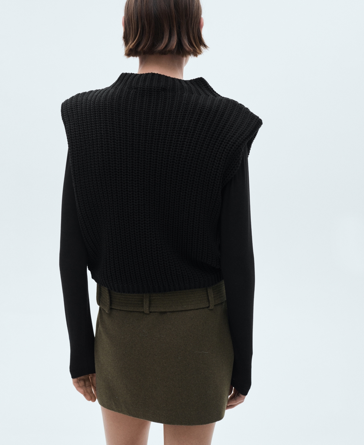 Mango Women's Shoulder Pads Knitted Vest
