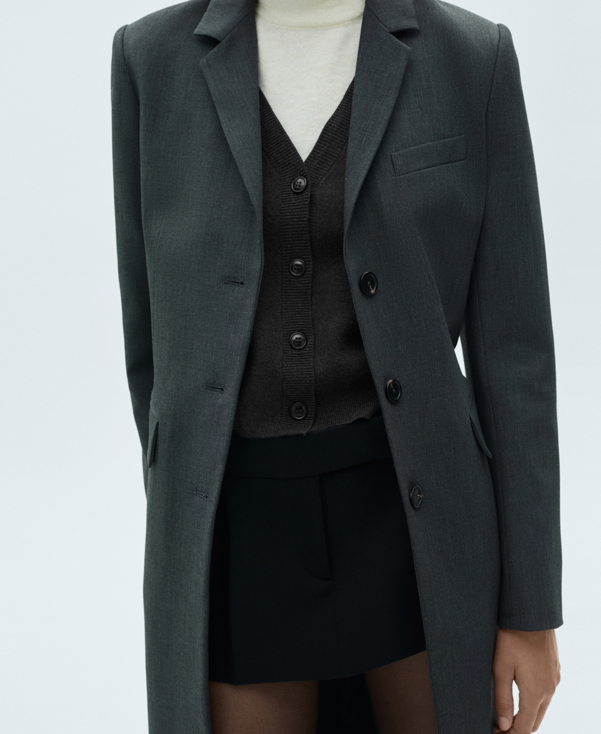 Mango Women's V-Neck Knit Cardigan
