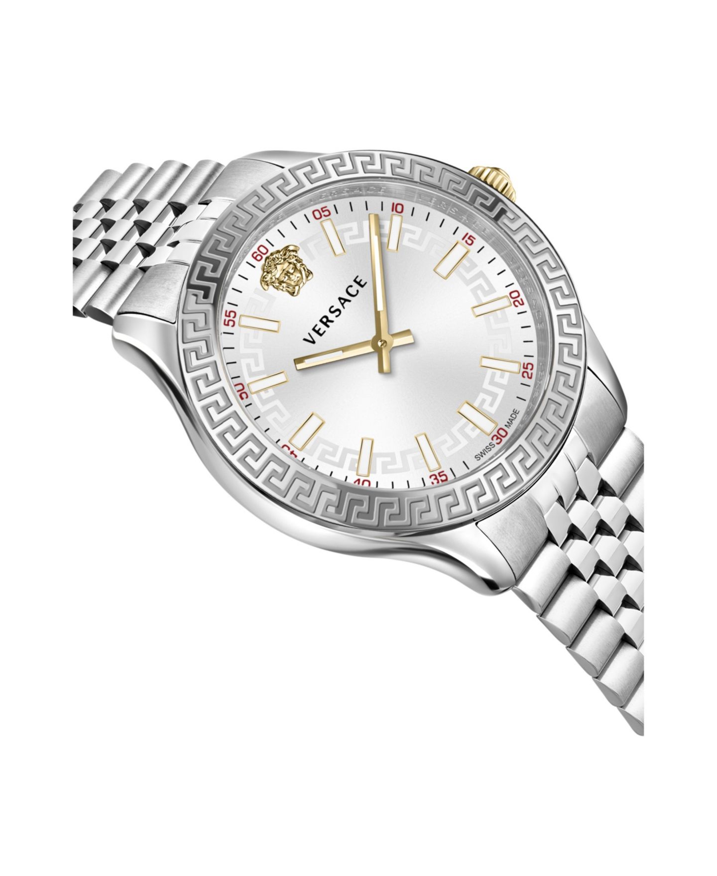 Женские часы Versace Hellenyium Silver Stainless Steel Bracelet Watch, 36mm — фото 3