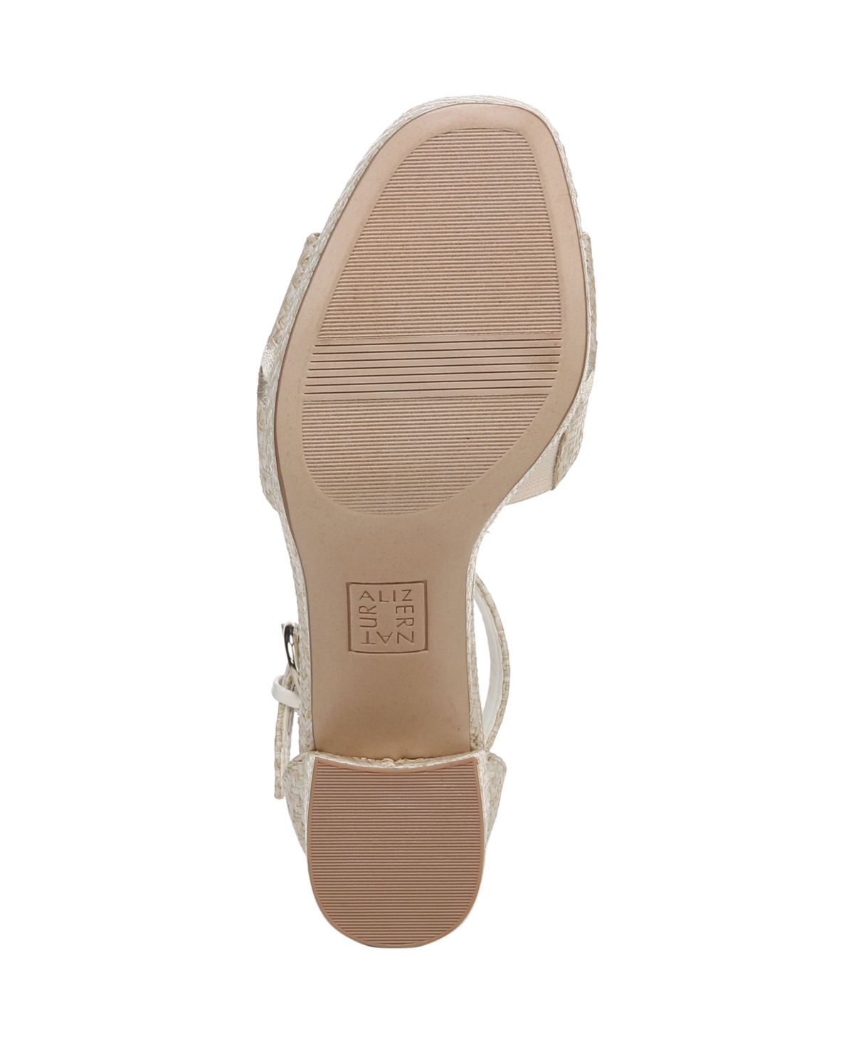 Naturalizer Women's Pearlyn 4 Block Heel Platform Dress Sandals In Eggshell Raffia
