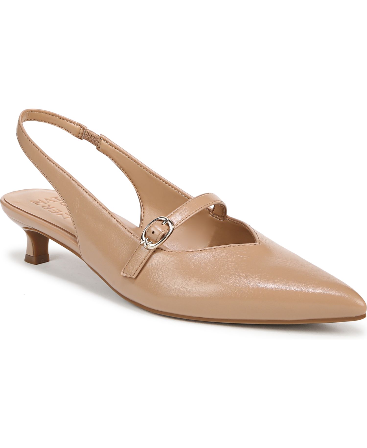 Women's Grayson Pointed Toe Kitten Heel Slingback Pumps