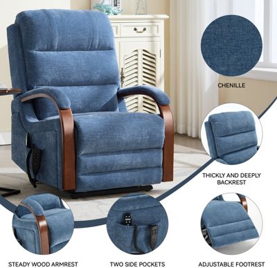 Power Lift Recliner Chair - Dual Motor with Heat Massage