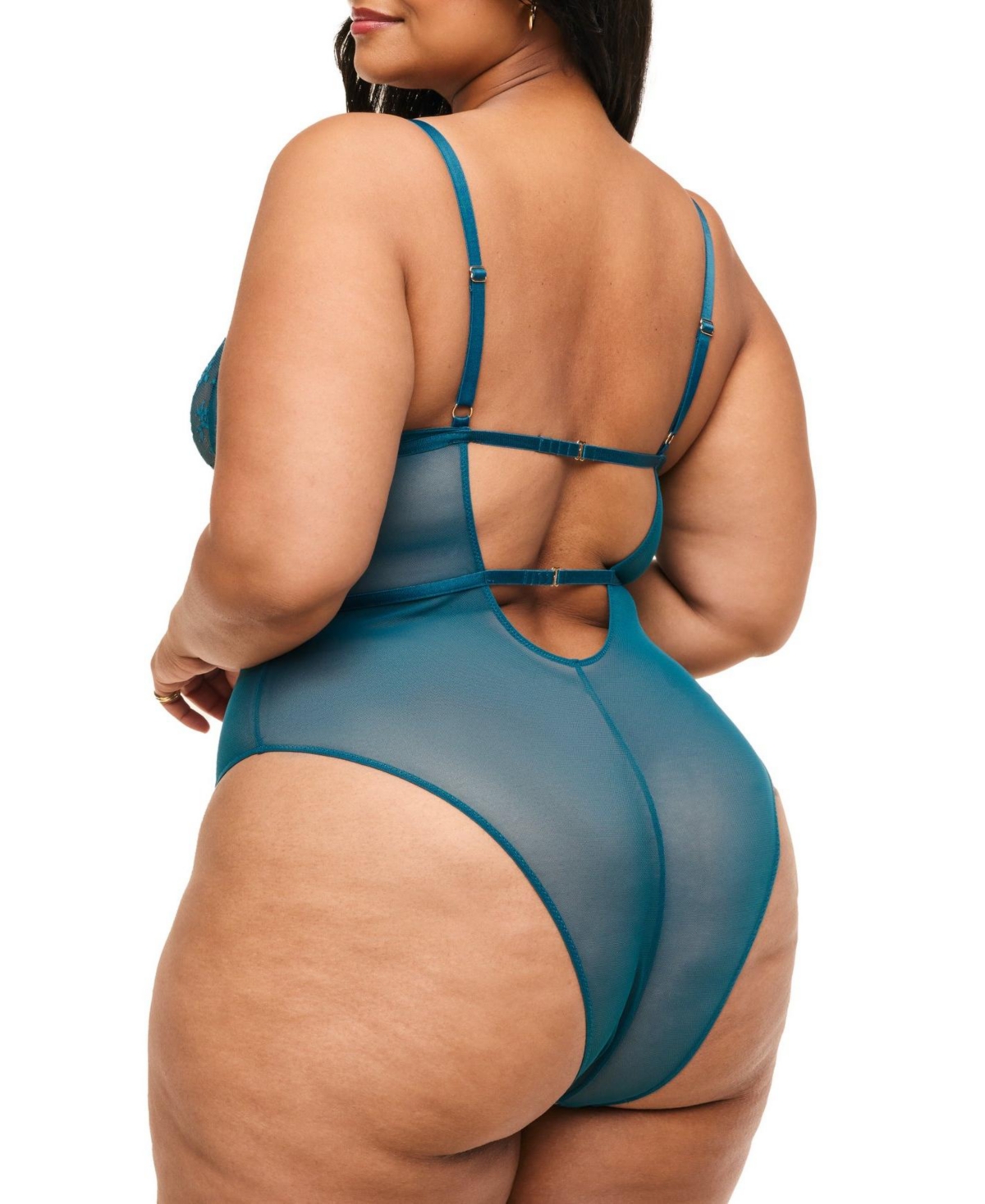 Adore Me Plus Size Rosie Crotchless Bodysuit Lingerie