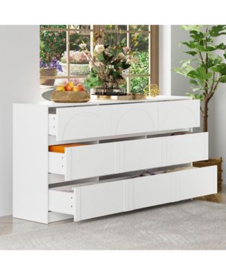 9-Drawer Wooden Dresser with Elegant Design – Bedroom Storage Chest