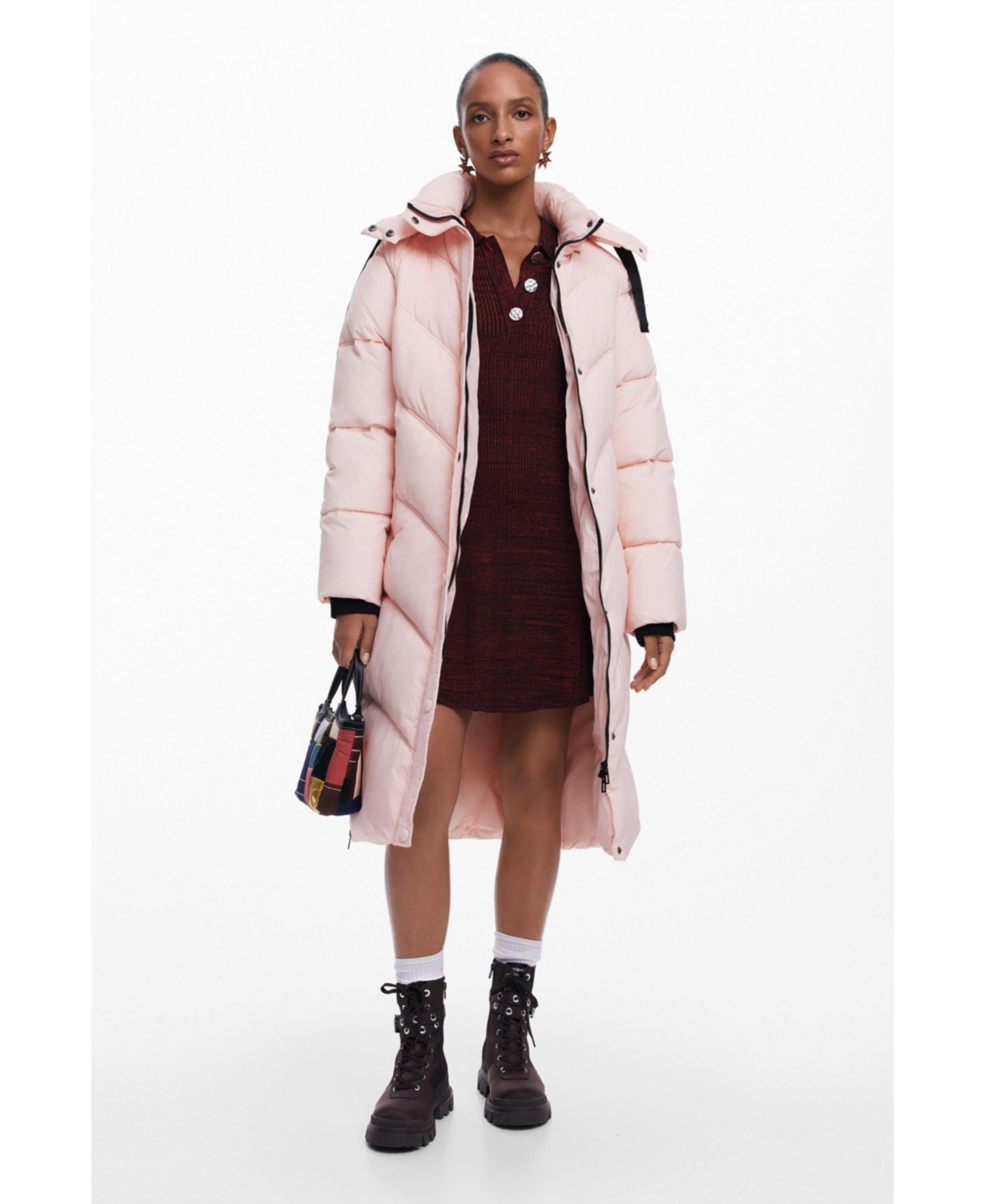 Women's Pink padded coat - Pink