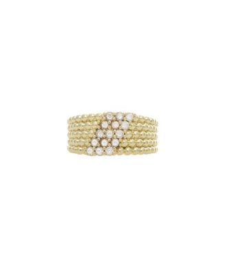 Rivka Friedman Cubic Zirconia Millwork Detail Band Ring - Macy's