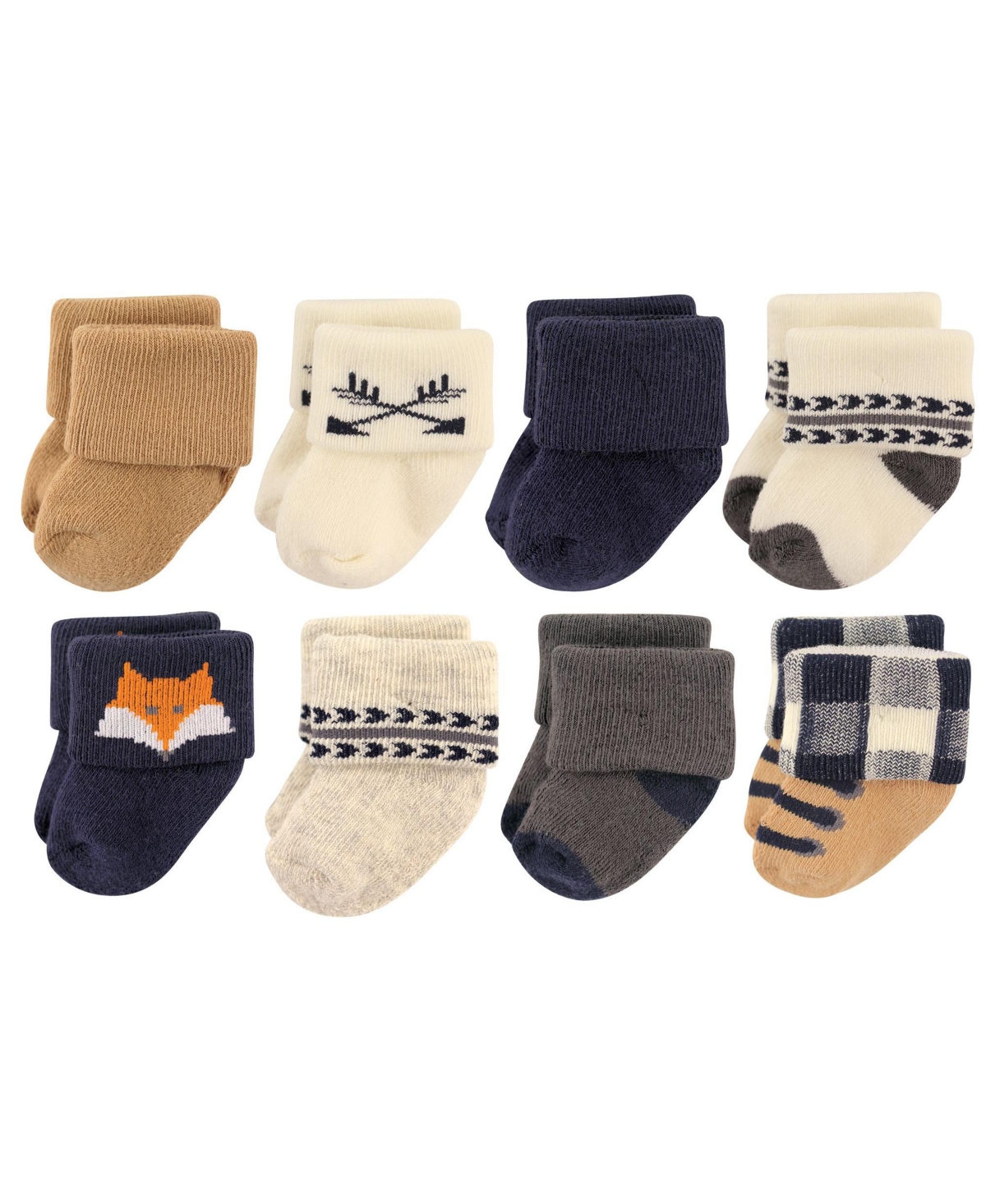 Hudson Baby Baby Girls Hudson Cotton Rich Newborn and Terry Socks, 0-6 Months - Lemon daisy
