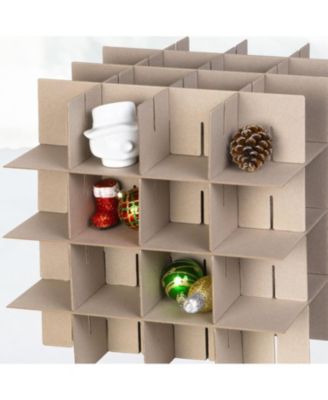 Christmas Ornament Storage Box with Lid - Store and Protect up to 64 Holiday Ornaments