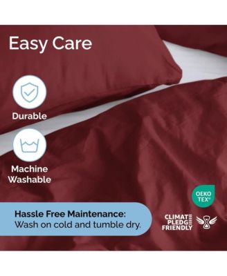 90" W x 90" LPremium Microfiber Duvet Cover Set - Queen