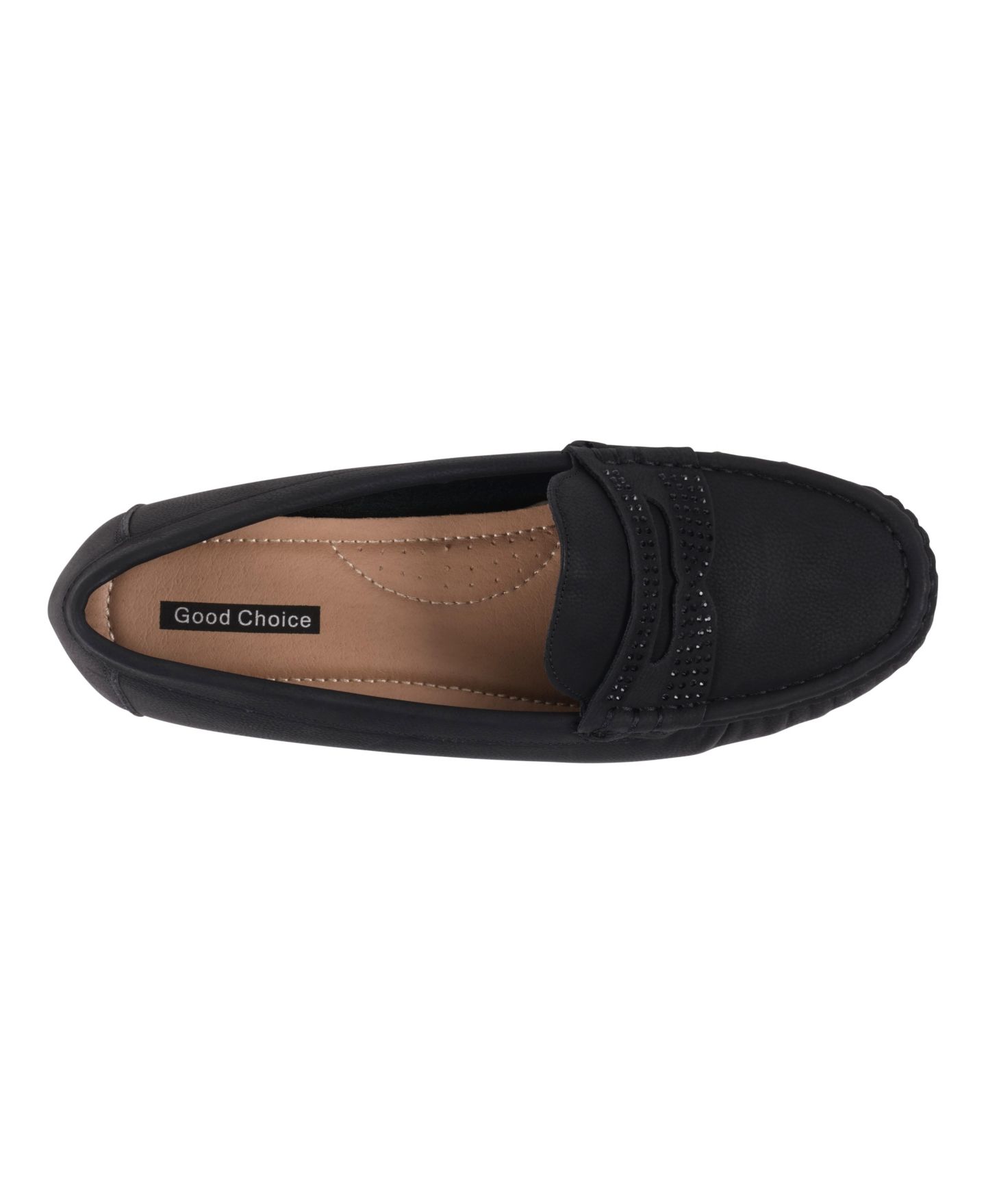 Женские туфли GC Shoes Eagle Embellished Driving Moccasin, цвет: Чёрный — фото 4
