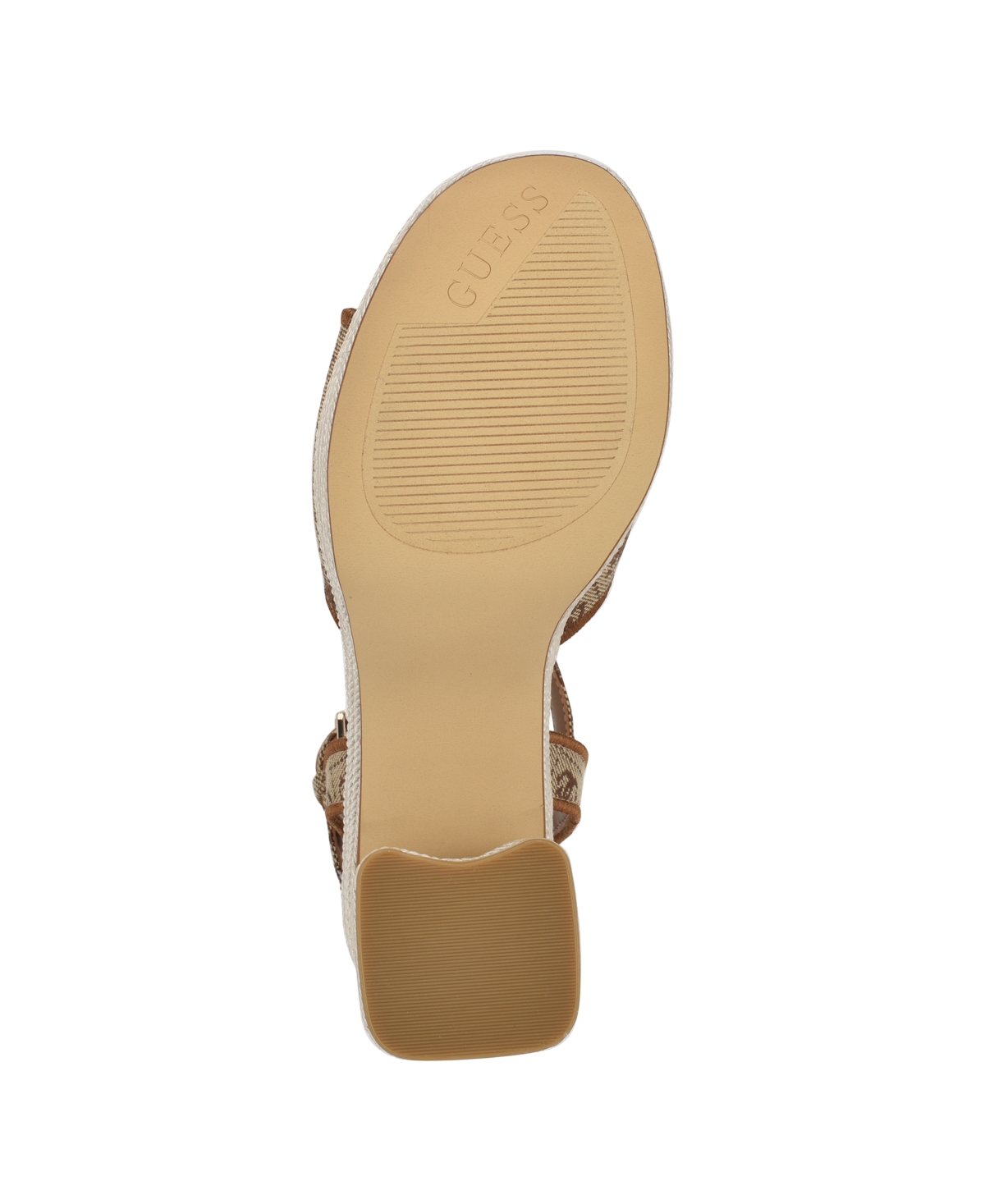 Shop Guess Women's Formaly-g Cutout Fabric Logo Platform Espadrille Sandals In Brown