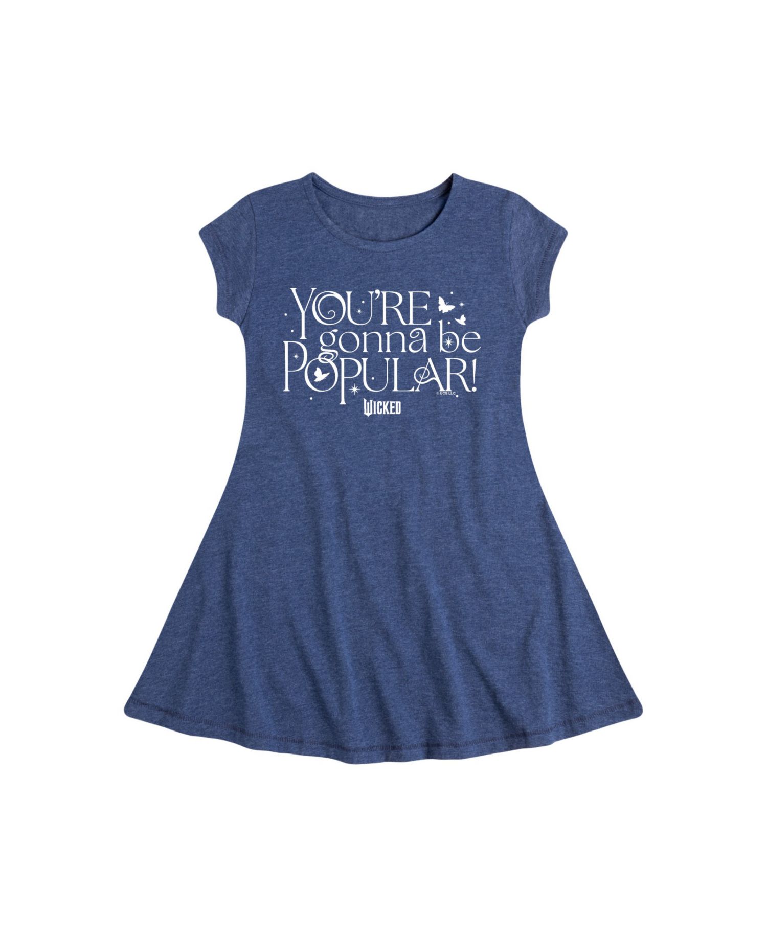 Big Girls Popular Graphic Cap Sleeve Dress