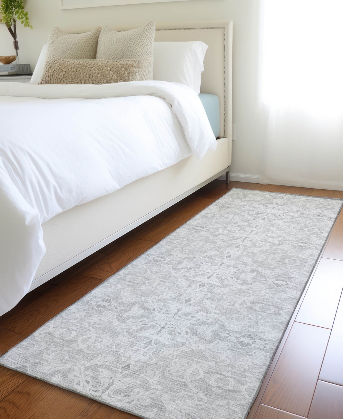 Addison Chantille Acn784 2'3''x7'6'' Runner Area Rug In Silver