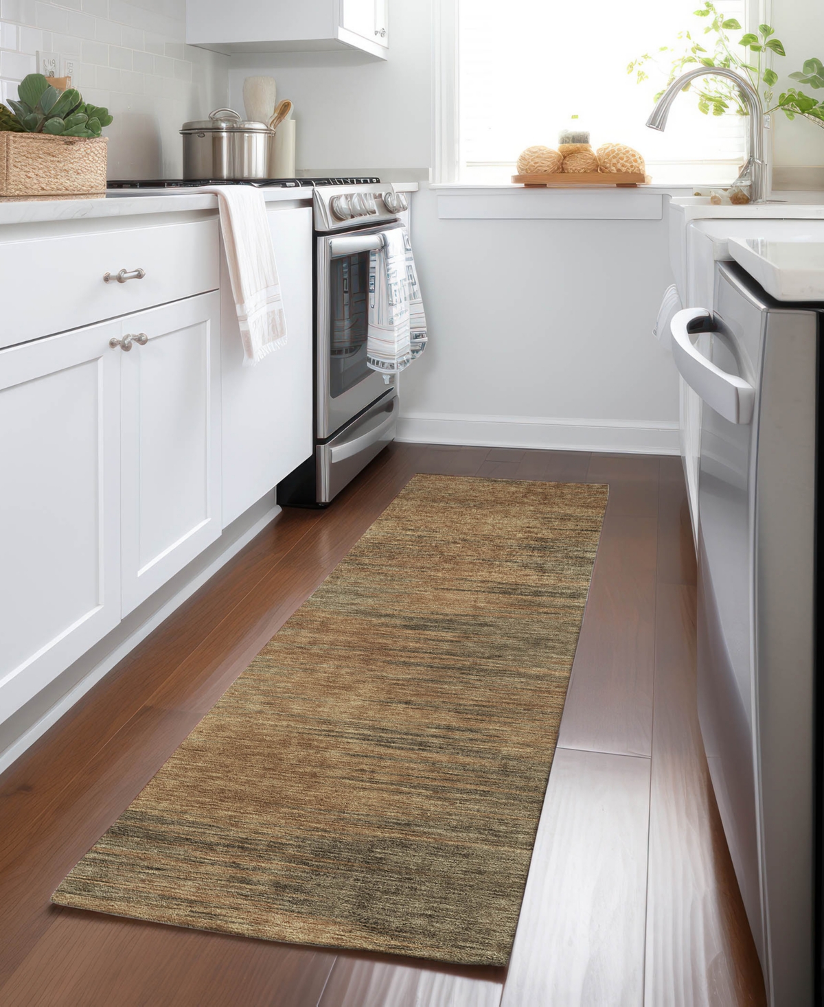 Addison Chantille Acn794 2'3''x7'6'' Runner Area Rug In Terracotta