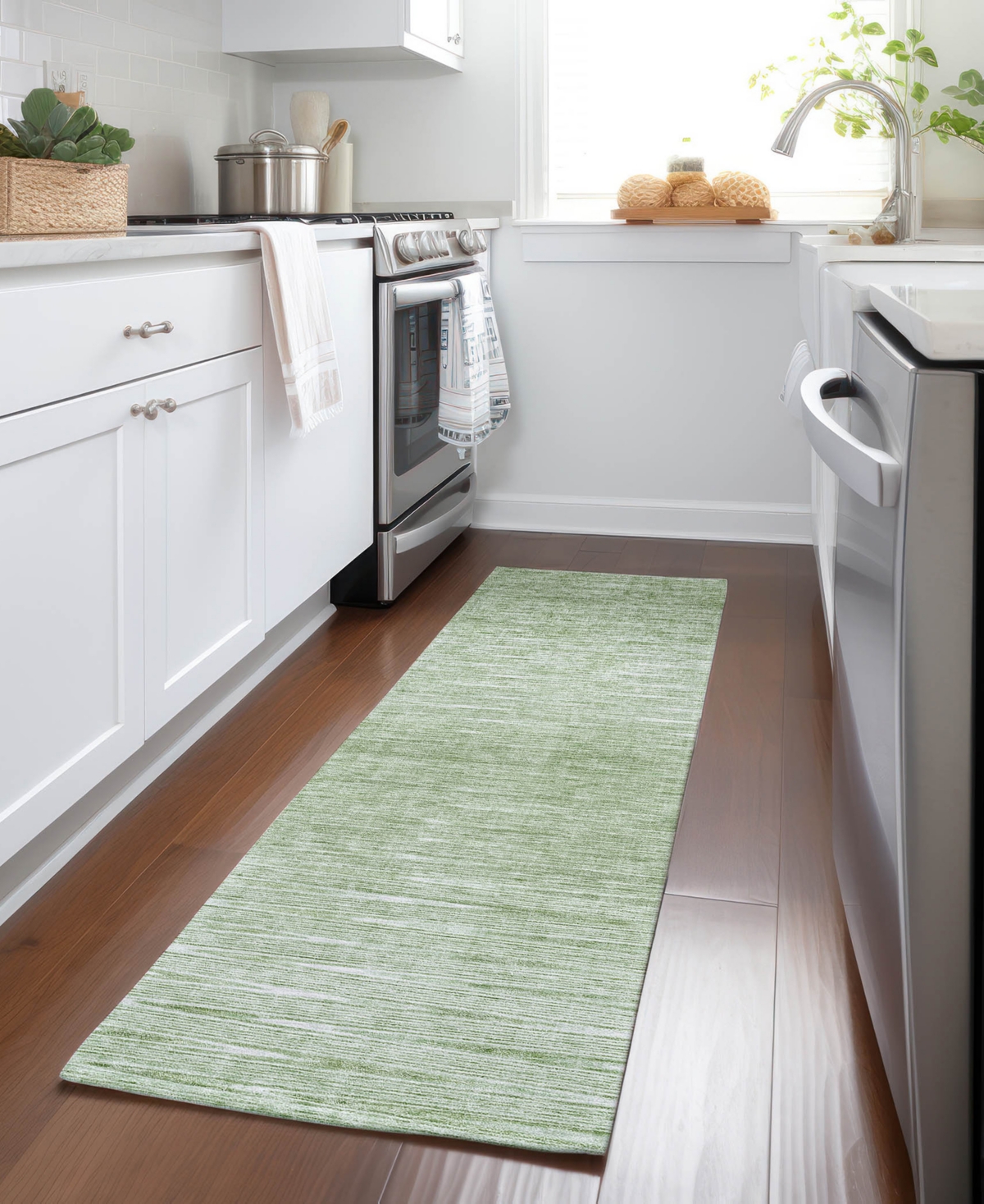 Addison Chantille Acn800 2'3''x7'6'' Runner Area Rug In Sage
