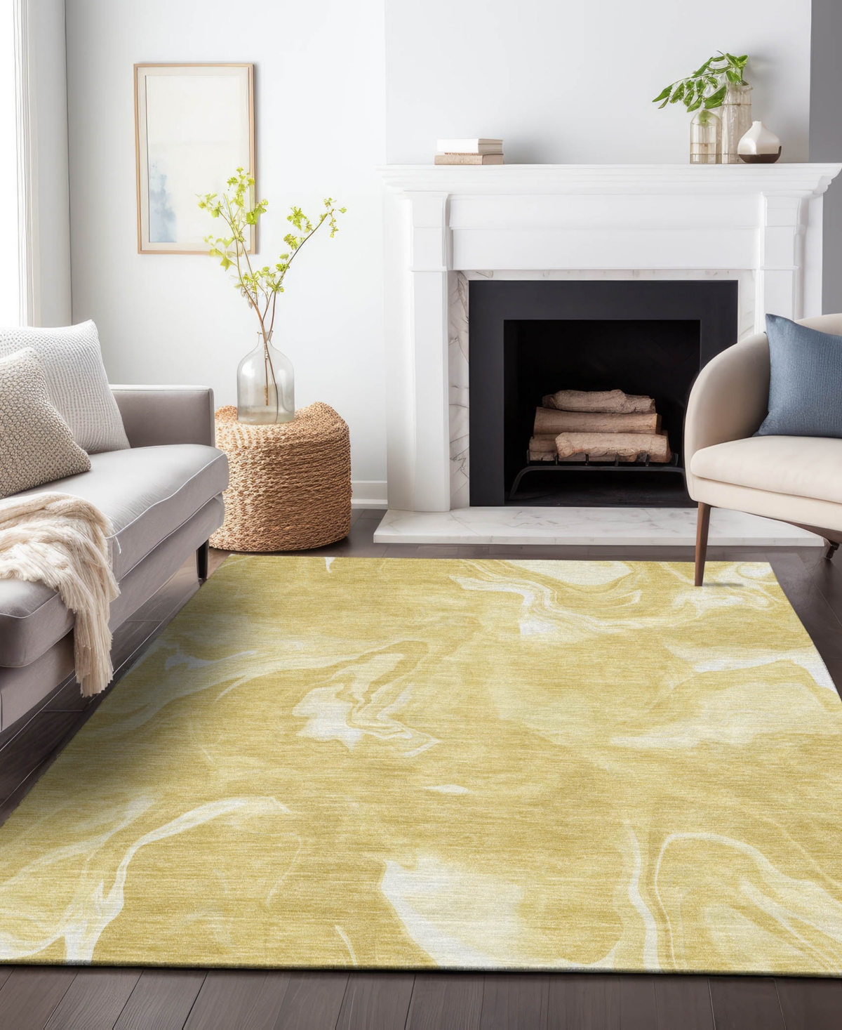 Addison Chantille Acn802 8'x10' Area Rug In Gold