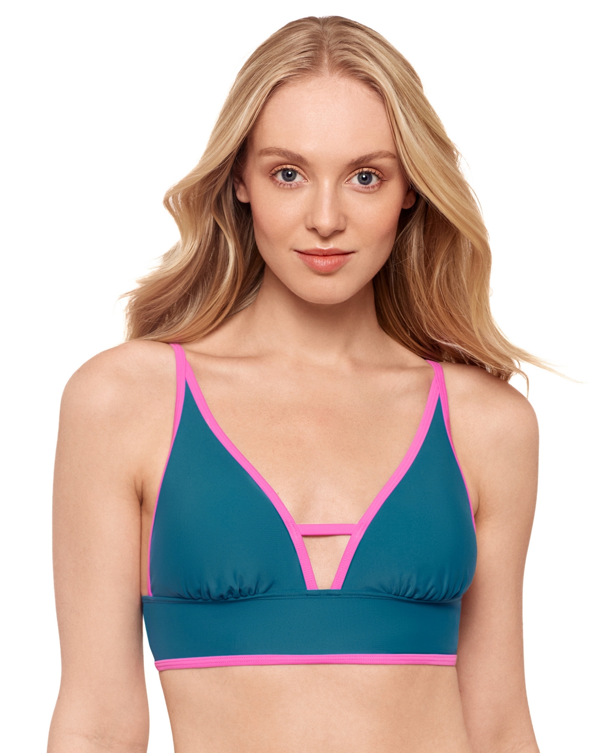 Salt + Cove Juniors' Front-tab Midkini Top, Exclusively At Macy's In Deep Seas