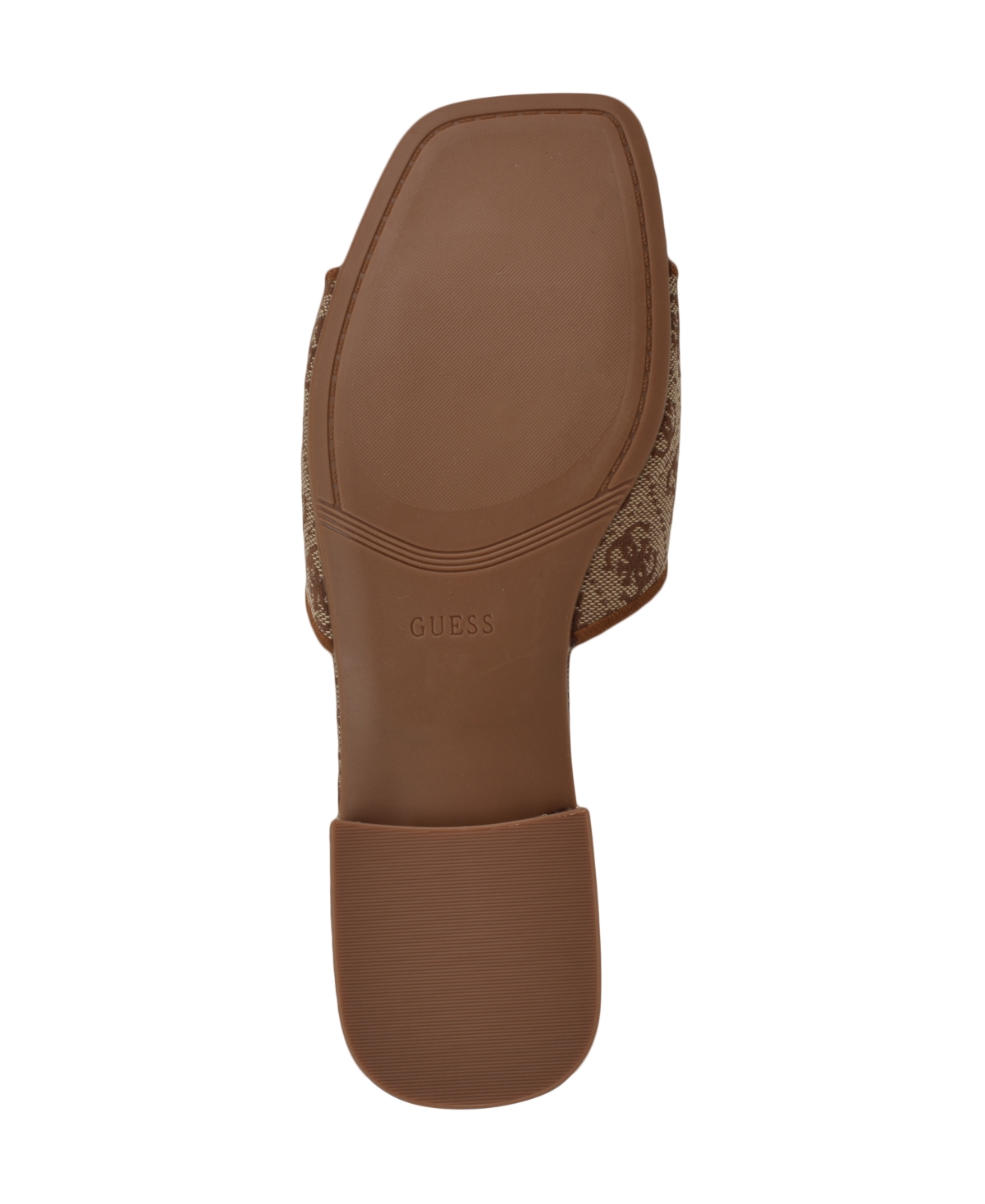 Guess Women's Tarishae One Band Quattro-g Slip On Flat Sandals In Medium Brown Logo