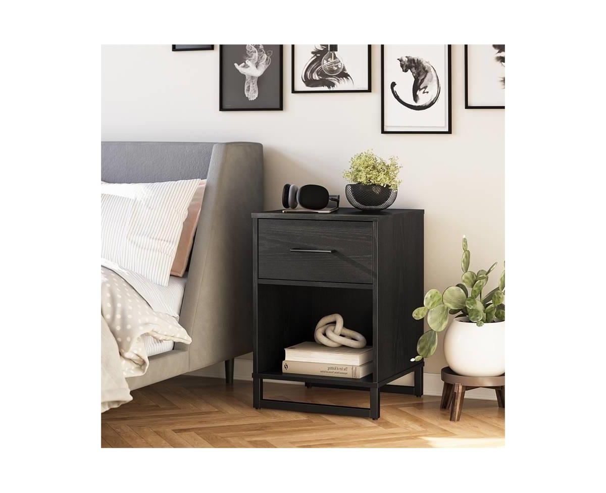 Slickblue Modern 1-Drawer Bedroom Nightstand for Sleek Storage and Contemporary Bedroom Decor