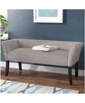 Modern Mid-Century Upholstered Accent Bench with Wooden Legs for Stylish Seating