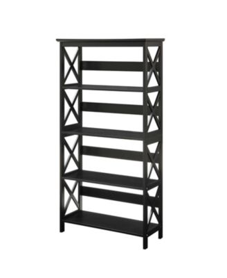 Tall 5-Tier Bookcase – Adjustable Shelf Storage Unit for Home Office, Living Room, or Study Organization