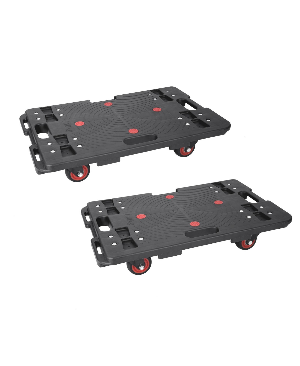 2pcs Portable Folding Hand Truck 330 Lbs Capacity 4 Rotate Wheels Transport Trolley Luggage Cart For Home Office Travel