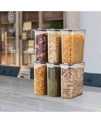 6 Pack (2L/8.4 Cups) Airtight Food Storage Dispensers for Beans, Pasta, Cereals, and More