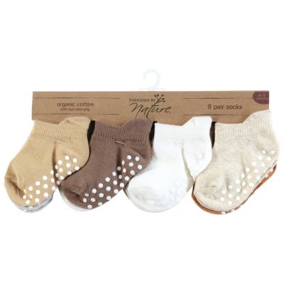 12 Pack Natural Non Skid No-Show Socks