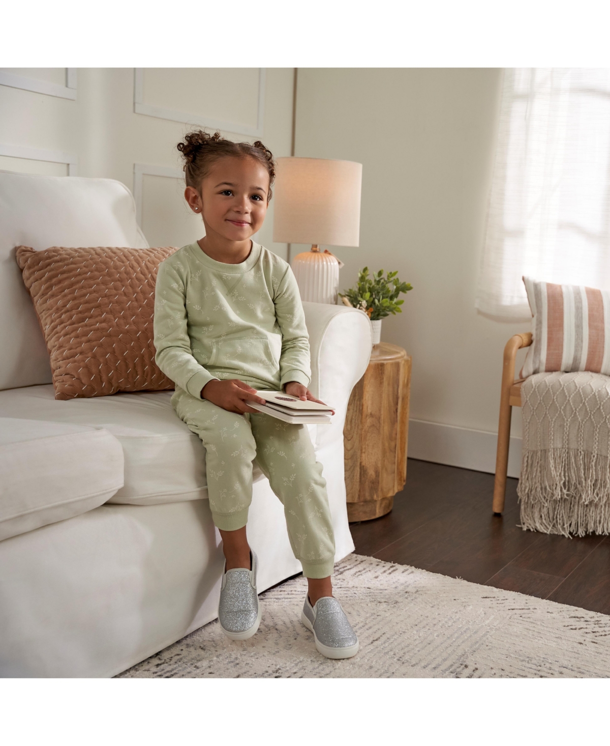 Gerber Baby Girls Sweatshirt & Active Pant Set