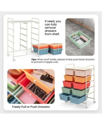 10-Drawer Rolling Storage Cart