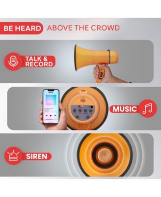 Portable Megaphone with Siren, 20 Watt Power, Aux Input for MP3, Automatic Siren, Lightweight